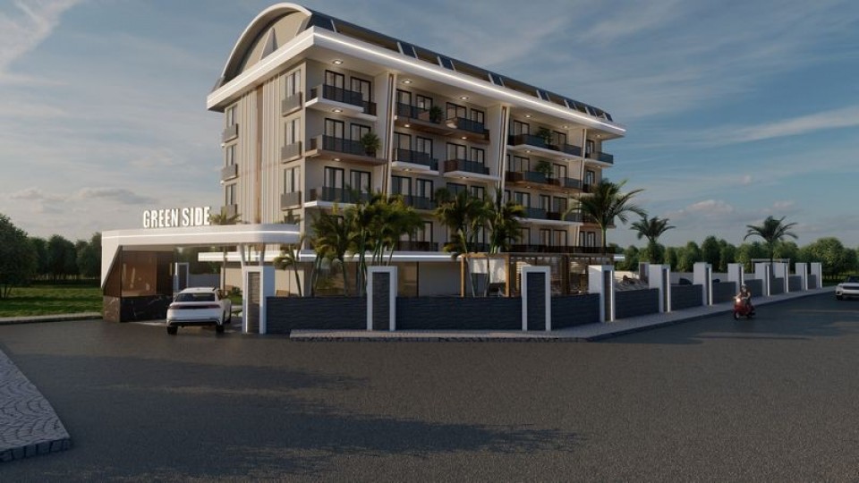 Alanya Green Sıde  Residence'de Satılık  Lüks 1+1 Daire
